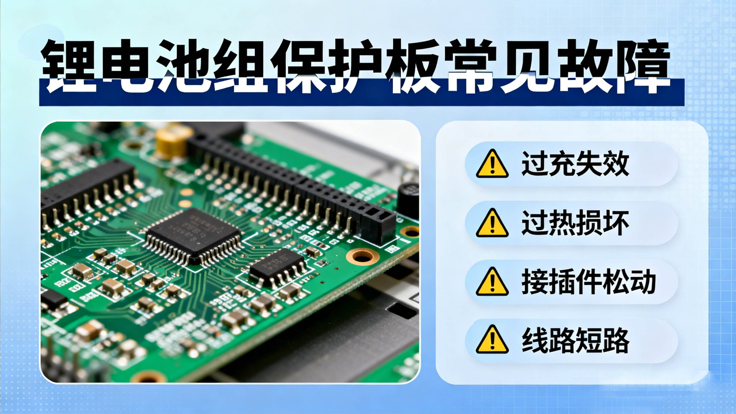 锂电池组保护板常见故障